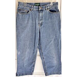 Lauren Jeans Co Womens Capri Jeans 12 High Rise Mom Saturday Denim Vtg Y2K Ralph